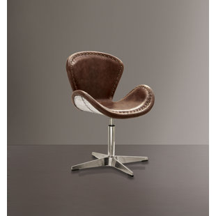 Aviator leather swivel online chair